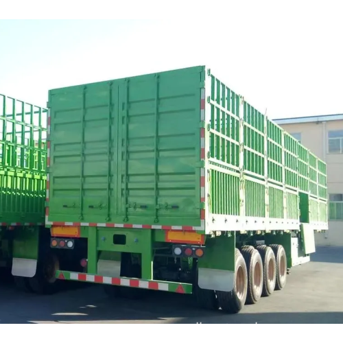 Trailer di recinzione di trasporto semi -bestiame di alta qualità da 3 assi per il tipi di magazzino di stake warehouse in vendita